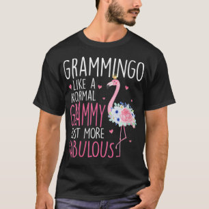 Womens Flamingo Grammingo als een normale Grammy F T-shirt