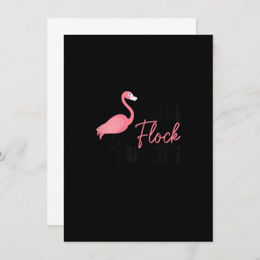 Womens Flamingo Our Flock Rocks Funny Girls Matchi Kaart (Voorkant / Achterkant)