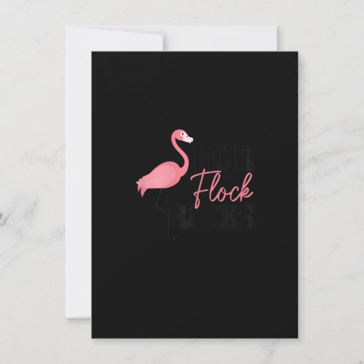 Womens Flamingo Our Flock Rocks Funny Girls Matchi Kaart (Voorkant)
