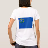 Women's Fleece Zip Jogger vlag van Nevada, Verenig T-shirt (Achterkant)