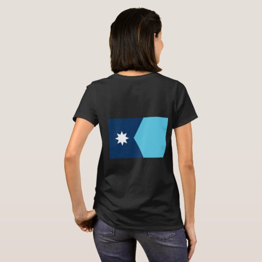 Women's  Fleece Zip Jogger with flag of Minnesota T-shirt (Achterkant volledig)