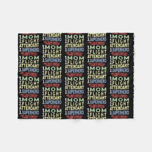 Womens Flight Attendant  Fleece Deken (Voorkant (Horizontaal))