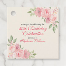 Women's Floral Elegant Rose 50th Birthday Party
