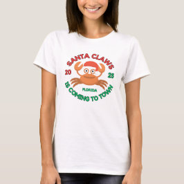 Women's Florida Christmas Santa Claws T-Shirt