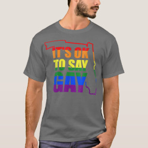 Womens Florida Gay Zeg Gay Trans Blijf op straat L T-shirt