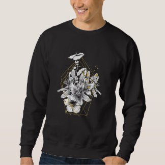 Womens Flower of Life Mandala with Yoga Tattoo Hen Trui