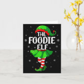 Womens Foodie Elf Christmas Girls Women Elf Squad  Kaart (Gele Bloem)
