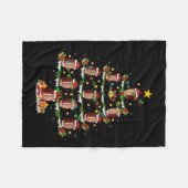 Womens Football Christmas Tree Lights Srts Player Fleece Deken (Voorkant (Horizontaal))