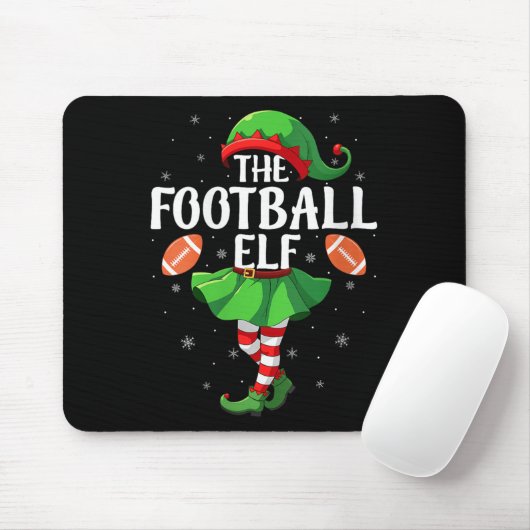 Womens Football Elf Christmas Girls Women Elf Squa Muismat (Met muis)
