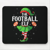 Womens Football Elf Christmas Girls Women Elf Squa Muismat (Voorkant)