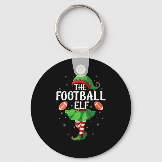 Womens Football Elf Christmas Girls Women Elf Squa Sleutelhanger (Voorkant)