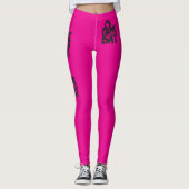 Women's Football Gameday Pink Leggings (Voorkant)
