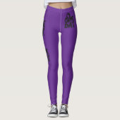 Women's Football Gameday Purple Leggings (Voorkant)