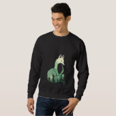 Womens Fox Hunter Animal Silhouette Hunt Trui (Voorkant volledig)