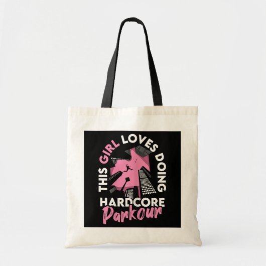 Womens Freerunning - Dit meisje houdt van doen Tote Bag (Voorkant)