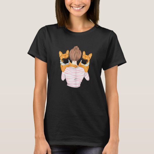 Womens French Bulldog Mama Frenchie T-shirt (Voorkant)
