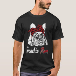 Womens Frenchie Mam Franse bullehond met rode stip T-shirt