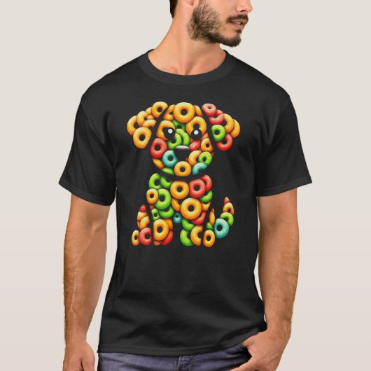 Womens Fruit Loops Cat A Rainbow T-shirt (Voorkant)
