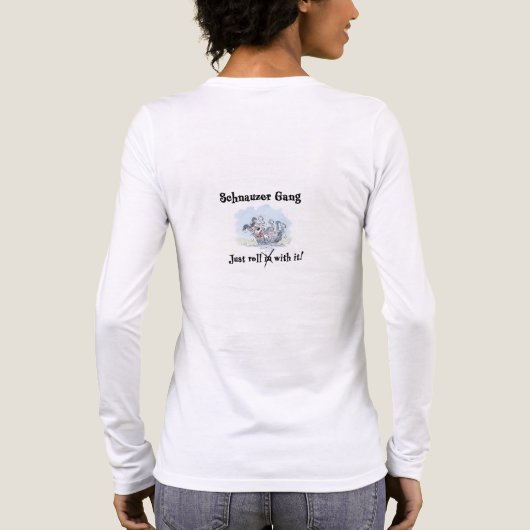 Women's Funny Anatomy of a Black Schnauzer T-Shirt (Achterkant)