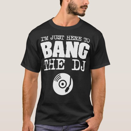 Womens Funny Bang De DJ Disc Jockey Vrouw Muziek T-shirt (Voorkant)