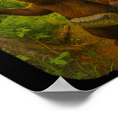 Womens Funny Bear Selfie Near Beehive Hiking Throu Poster (Hoek)