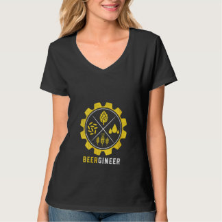 Womens Funny Beergineer Homebrew Home Brewing Craf T-shirt