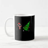Womens Funny Black Cat Gift Pushing Christmas Tree Koffiemok (Links)