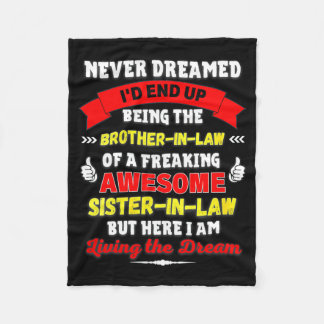 Womens Funny Brother In Law Gift From Awesome Sist Fleece Deken