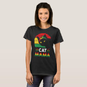 Womens Funny Cat Mama Black History Month Women Mo T-shirt (Voorkant volledig)