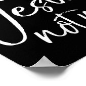 Womens Funny Christian Quote Cute Fun Jesus Try Je Poster (Hoek)