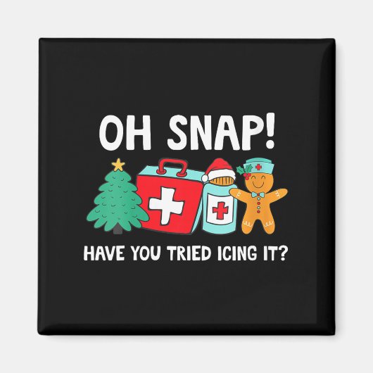 Womens Funny Christmas Nurse Have You Tried Icing  Magneet (Voorkant)