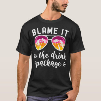 Womens Funny Cruise Vacation Beach Blame It On T-shirt