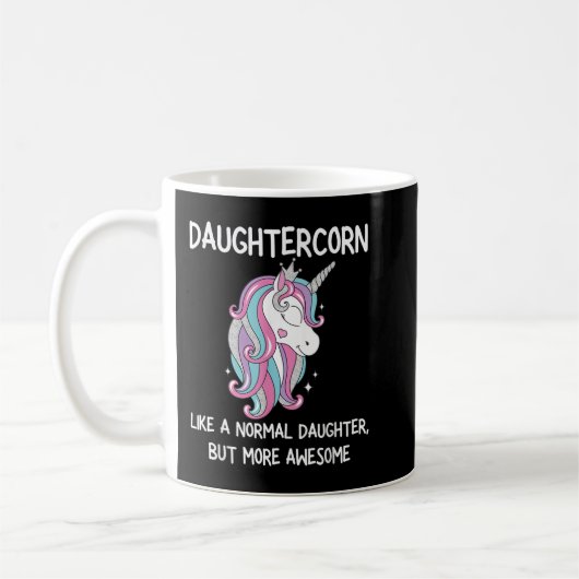 Womens Funny Daughtercorn Unicorn Costume Daughter Koffiemok (Links)