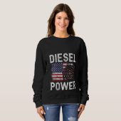 Womens Funny Diesel Mechanic Diesel Power Trui (Voorkant volledig)