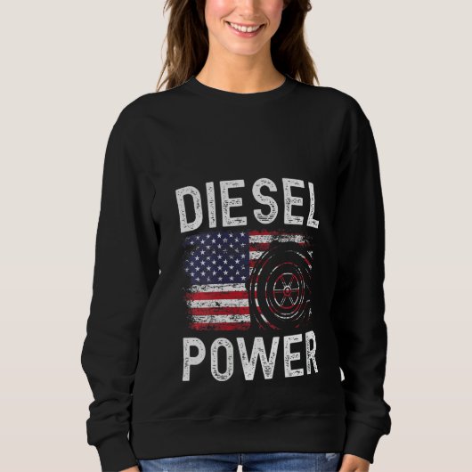 Womens Funny Diesel Mechanic Diesel Power Trui (Voorkant)