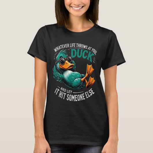 Womens Funny Duck Graphic Tees Men Women Teens Fun (Voorkant)