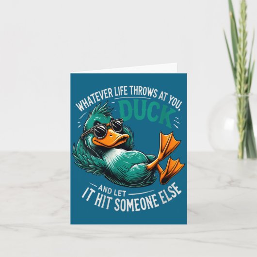 Womens Funny Duck Graphic Tees Men Women Teens Fun Kaart (Voorkant)