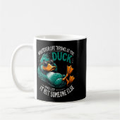 Womens Funny Duck Graphic Tees Men Women Teens Fun Koffiemok (Links)