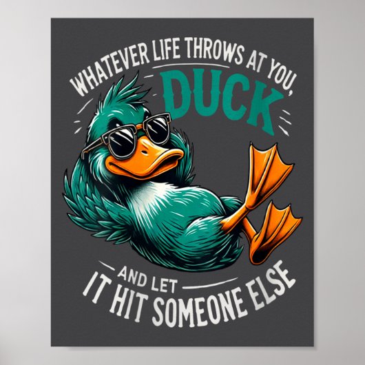 Womens Funny Duck Graphic Tees Men Women Teens Fun Poster (Voorkant)