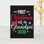Womens Funny First Christmas As Grandpa 2025 Match Kaart (Gele Bloem)