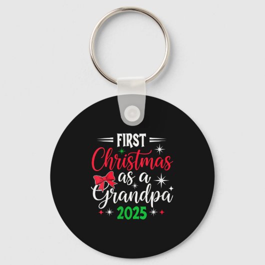 Womens Funny First Christmas As Grandpa 2025 Match Sleutelhanger (Voorkant)