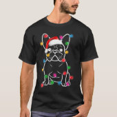 Womens Funny French Bulldog Dog Tree Kerstmis T-shirt (Voorkant)