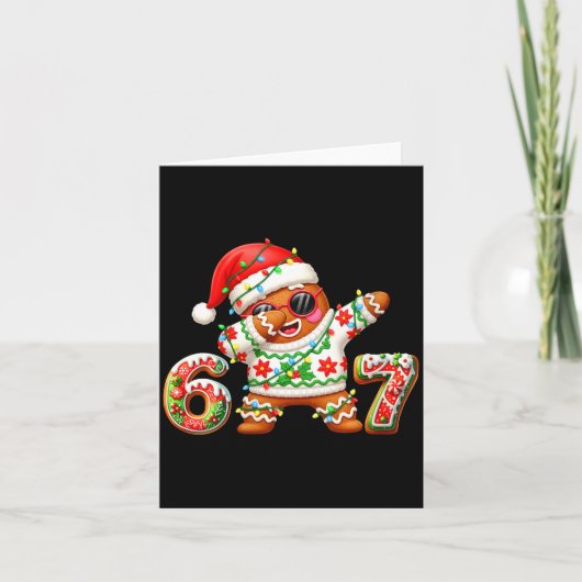 Womens Funny Gingerbread Six Seven 67 Ice Cream Dr Kaart (Voorkant)