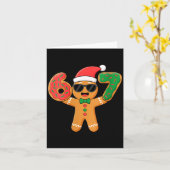 Womens Funny Gingerbread Six Seven 67 Ice Cream Dr Kaart (Gele Bloem)