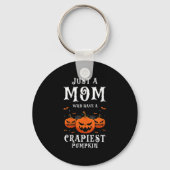Womens Funny Halloween Mom With The Silliest Pumpk Sleutelhanger (Voorkant)
