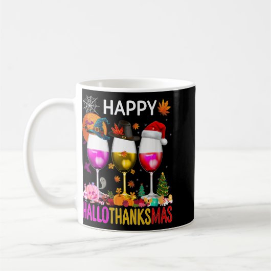 Womens Funny Halloween Thanksgiving Kerstmis Happ Koffiemok (Links)