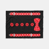 Women's Funny Hearts Bow Tie Suspenders Valentine' Fleece Deken (Voorkant (Horizontaal))