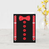Women's Funny Hearts Bow Tie Suspenders Valentine' Kaart (Gele Bloem)