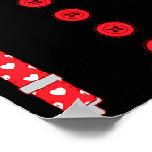 Women's Funny Hearts Bow Tie Suspenders Valentine' Poster (Hoek)