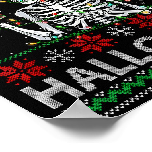 Womens Funny I Prefer Halloween Skeleton Ugly Chri Poster (Hoek)